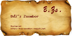 Búz Zsombor névjegykártya