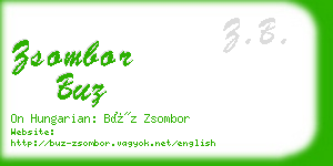 zsombor buz business card